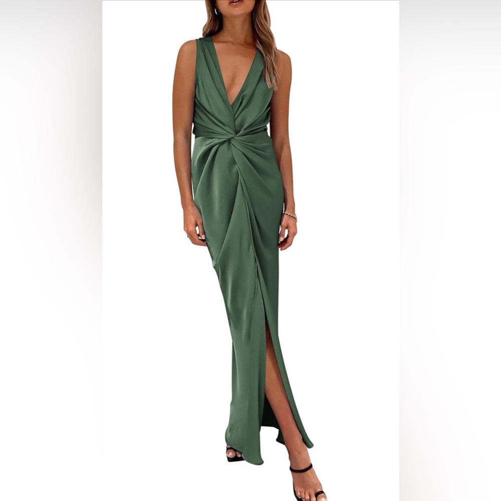 Flattering Green Silk Wedding Guest Dress